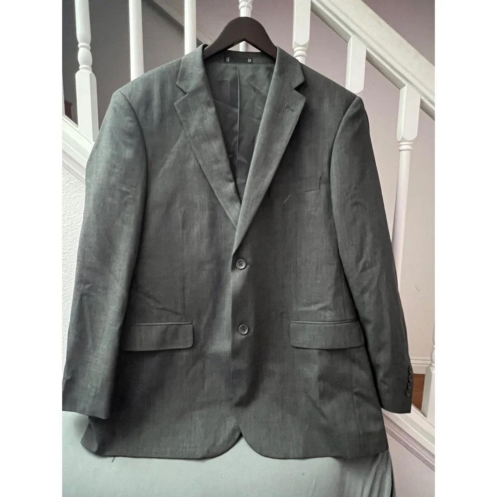 Emanuel‎ Ungaro Mens 100% Wool Blazer Sport Coat Grey 44R UWTA9112